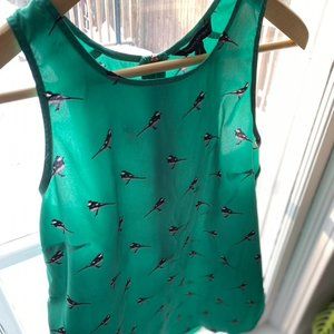 Bird Print Blouse